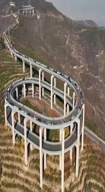Tianlong Three Level Bridge, China. 