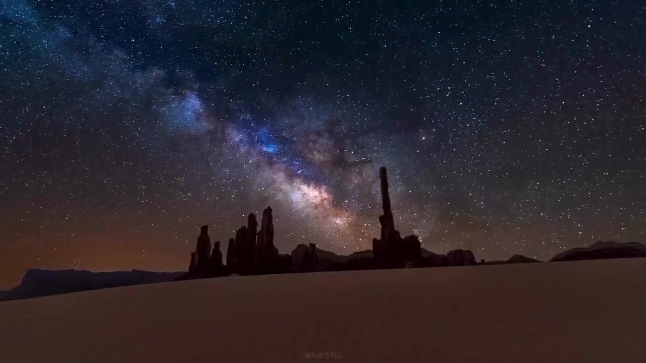 Млечный Путь над горой Тотемный столб, Аризона 