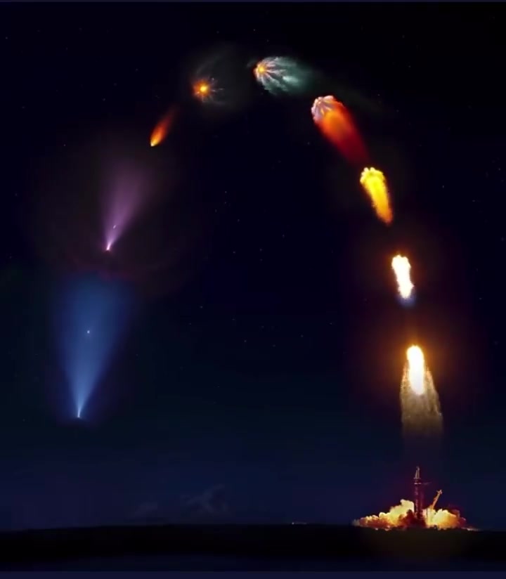 Все фазы полёта ракеты, от старта до «медузы»