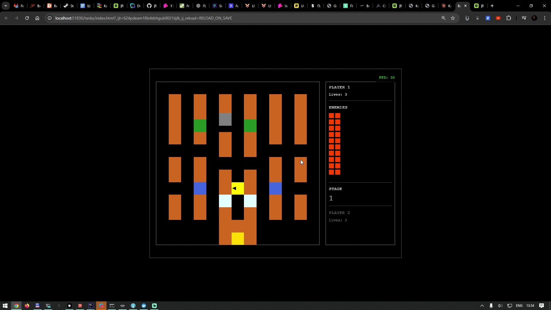 Battle City на JavaScript | Коллизии со стенами